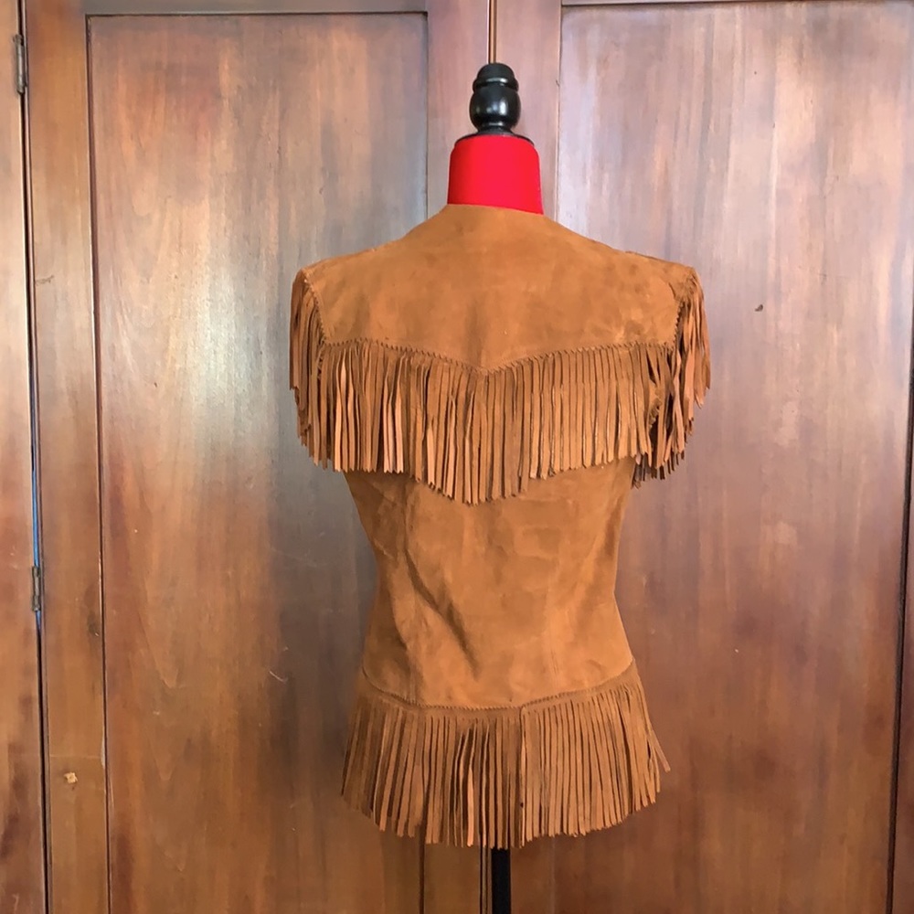 Vintage 70s Suede Fringe Vest M